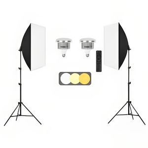 Studio de photographie Vidéo Film Film Tournage Soft Box Tente Lumière LED Trépied Fond Tissu Cadre Support Support Live Stream Kit - Product Image 4