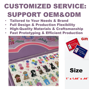 Fichas de Mahjong de Acrílico de Lujo Personalizadas de Dos Capas Azul y Rosa <span class=keywords><strong>para</strong></span> Casino de Mascotas (Perros/Gatos) y <span class=keywords><strong>Póker</strong></span> - Product Image 5