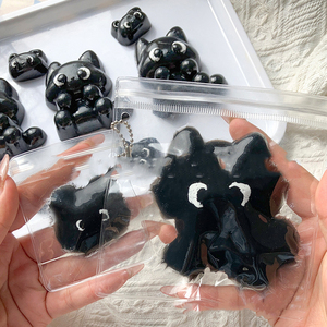 NEW Cartoon Black Kitten with Small Kitten <b>Squishy</b> Toy-sticky Fidget Stress Relief Gift for Kids&Adults Therapy Party Favors - Product Image 1