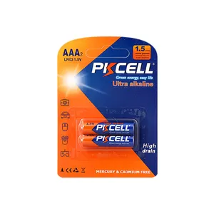 PKCELL am4 1.5v lr03 एएए क्षारीय सूखी बैटरी कैलकुलेटर के लिए बिजली मशाल टॉर्च