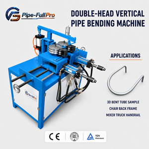 Steel Construction Hydraulic Pipe Bending Machine Double Head Beam Column Bracket Truss Structural Metal Profile Bending - Product Image 1