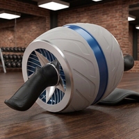 Rouleau Abdominal avec Rebond Automatique et Poignées Antidérapantes, Appareil d'Entraînement de la Force du Tronc pour la Maison, l'Entraînement en Intérieur et le Fitness Quotidien