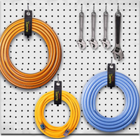 Sangles de câblage noires en polyester/nylon à boucles auto-agrippantes, robustes, écologiques, auto-adhésives, double face, pour rangement de garage et cuisine