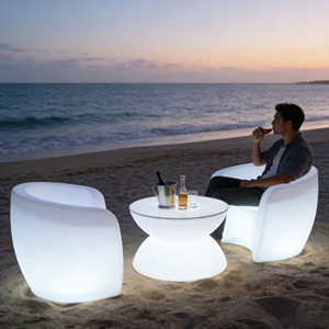 Rechargeable LED Outdoor <strong>Bar</strong> Table Waterproof Patio Furniture Remote Control Color-Changing Feature for Garden Parties Coffee - Product Image 3