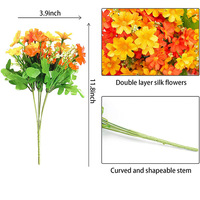 Plante artificielle en soie, décoration verte, buisson d'intérieur écologique 32CM pour la Fête des Mères et Noël