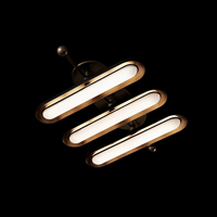 XZ Wabi Sabi Vintage diseño de techo de latón envejecido Cápsula de vidrio brillante Led diseño decorativo comedor colgante lámpara de pared