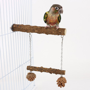 Stazione di gioco in legno di salvia per pappagalli, con altalena, anello giocattolo e struttura per arrampicata per gabbie per <span class=keywords><strong>uccelli</strong></span> - Product Image 1