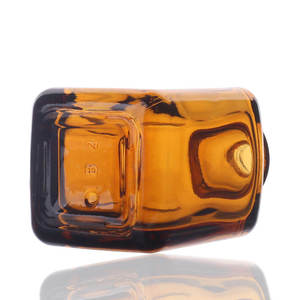 Vente en gros de flacons de parfum en verre carrés vides de couleur ambre de 30 ml, 50 ml, 100 ml avec couvercle en bois pour le stockage de faux cils et de mascara - Product Image 5