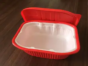 3 stazioni thermocol box tray contenitori per alimenti da asporto termoformatura in plastica che fa macchina per la formatura sottovuoto