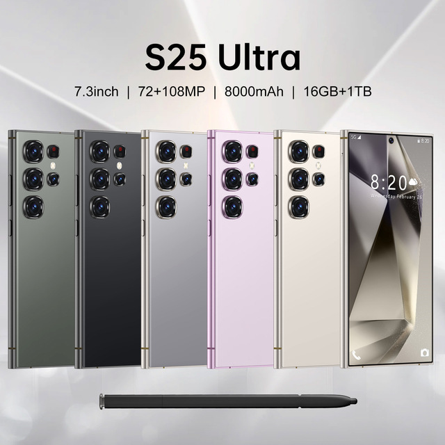 S25 Ultra 16GB+1TB Deca Core 72+108MP Large Memory Smartphone 7.3" Big HD Screen Android 13 High Quality Dual SIM 5G Global