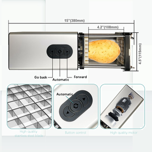 Coupe-frites électrique commercial, machine à découper en <span class=keywords><strong>julienne</strong></span>, trancheuse multifonctionnelle en acier inoxydable pour légumes et fruits - Product Image 5