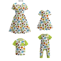 Robe d'été respirante à manches courtes pour fille, motif princesse, assortie mère-fille, collection Halloween, ODM