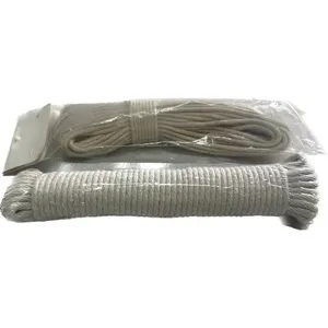 (Tali JL) 4mm tali kepang Solid katun alami untuk penggunaan luar ruangan & dalam ruangan