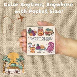 Libro da Colorare Tascabile Mini con Rilegatura Piana per Bambini Piccoli, Regali di Compleanno, Intrattenimento in Viaggio e Arte Prescolare - Product Image 2