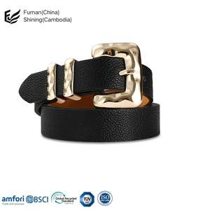 Ceintures en PU pour femmes décontractées élégantes avec boucles à ardillon en alliage personnalisables HJ FM-836888-2 1.5 pouces de largeur 43 pouces de longueur - Product Image 1