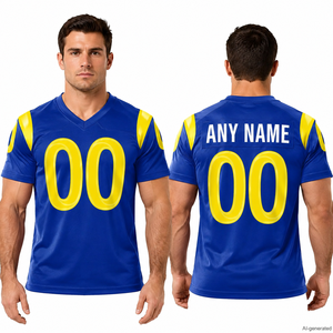 Maillot de rugby personnalisé MYLES GARRETT du club de rugby de Los Angeles, uniforme de match, la plus grande performance sur gazon, pour l'équipe des champions annuels 2026 - Product Image 2