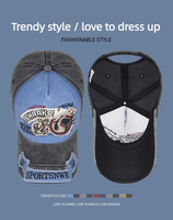 Gorra de Béisbol Retro Desgastada de Cuatro Estaciones para Hombre y Mujer, con Parches Bordados a la Moda, Ajustable