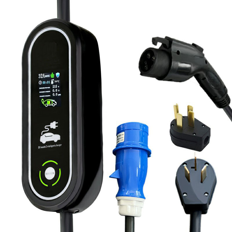 Tipo 1 Tipo 2 7kw J1772 Dual Charging Guns Iec 62196 Ac Pilar de carregamento ajustável Carregador Ev Ev Cars Fast Portable Charger