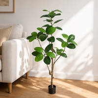 Arbre artificiel Ficus Banyan haute simulation, feuillage réaliste, plante décorative d'intérieur en pot, vente en gros