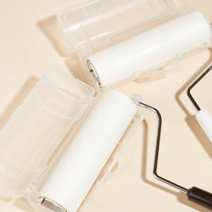 Brosse à peluches pour animaux de compagnie 16cm 30-100 feuilles, ruban adhésif à long manche, rouleau à peluches avec couvercle - Product Image 4