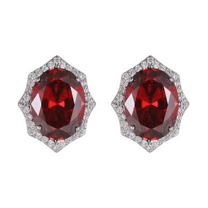 Pendientes de Botón de Plata 925 Chapados en Oro y Cobre de Lujo, con Incrustaciones de Circonita Geométrica, Modernos y Exclusivos para Mujer - Product Image 6