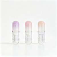 Tube de baume à lèvres en capsule 2g 3g 3.5g, mini-contenant à lèvres à bouche plate, emballage cosmétique en plastique avec chaîne suspendable