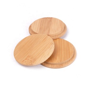ฝาปิดแก้วไม้ไผ่ยูก้า ทรงกลม ใช้ซ้ำได้ ปิดสนิท อุปกรณ์เครื่องดื่ม - Product Image 1