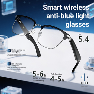 Lunettes intelligentes ultra-légères 35g avec capteur Hall, appairage automatique, charnière à ressort, anti-lumière bleue, chargement magnétique, commande vocale IA, pour le voyage, double fonction - Product Image 2