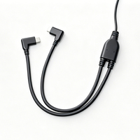 Faisceau de câblage personnalisé en Y, type C mâle vers deux 90° °   Câble de connexion mâle de type C coudé
