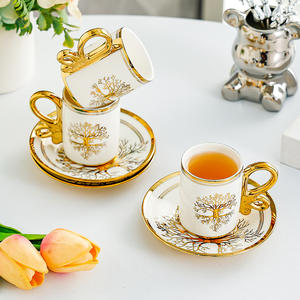 ชุดถ้วยกาแฟสไตล์ยุโรป ถ้วยน้ำ ชุดถ้วยน้ำชาสำหรับจิบน้ำชายามบ่ายที่บ้าน ดีไซน์สร้างสรรค์ - Product Image 3