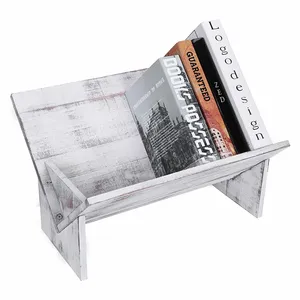 Porte-livre Vintage en bois blanc, 1 pièce, support pour livres sur Table