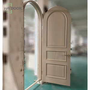 French Interior <strong>Single</strong> Waterproof Finished Wooden Arched <strong>Top</strong> <strong>Door</strong> for House Exterior Mahogany Oak Front Solid Wood Curved <strong>Door</strong> - Product Image 3