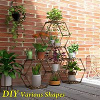 Vente flash : Support de plantes d'angle à 7 niveaux, grand, pour plusieurs pots de fleurs, étagère hexagonale d'intérieur, présentoir pour plantes