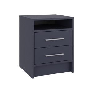 Eter Nightstand With Two Drawers And One <b>Open</b> Shelf Modern Bedroom <b>Storage</b> - Product Image 6