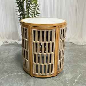 Conjunto de Tres Piezas de Sillas de Ratán para Balcón, Combinación de Mesa y Sillas Pequeñas para Patio Exterior, Ideal para Descanso y Café - Product Image 3