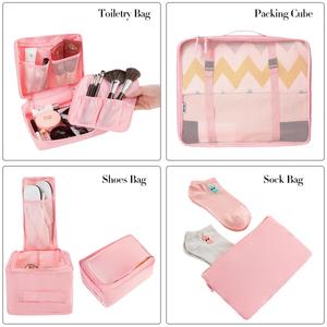 Multifunction 8pcs/set Travel Packing Cube Luggage Organiser Compression <b>Suitcase</b> Essential Bag - Product Image 6