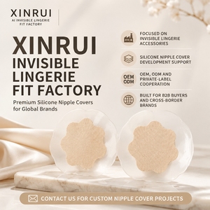 XINRUI Cache-tétons invisibles en silicone souple, forme fleur, lavables 30 fois, pour mariée, vente en gros OEM - Product Image 1