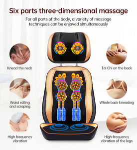 Elektrische <span class=keywords><strong>Shiatsu</strong></span> Massageauflage für Zuhause und Auto, Knetende Vibrations-Sitzauflage, Nacken- Rücken- und Gesäßmassagegerät, Entspannungs-Massagesessel-Kissen - Product Image 5