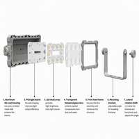 Projecteur LED super lumineux OUTLUX E040E 100W CE UKCA, étanche IP66, CRI 80, pour stades commerciaux et terrains de sport (tennis)