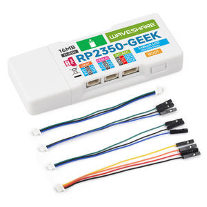 Placa de desarrollo RP2350-GEEK Waveshare basada en microcontrolador RP2350 con pantalla LCD de 1,14 pulgadas y 65K colores con carcasa de plástico blanca - Product Image 1