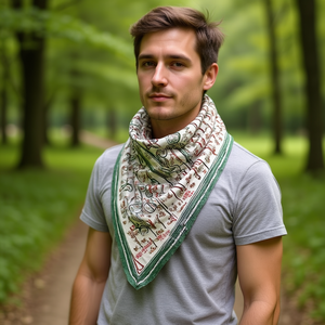 Sciarpa Triangolare Angelina 60x135cm in Poliestere Stampato, Accessorio per il Collo da Donna - Product Image 4