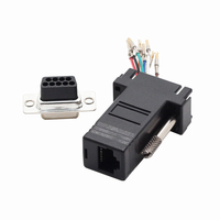 El adaptador de DB9 a RJ45 convierte su conector hembra de DB9 en un RS232, RS422 o RS485 modular.