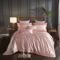 Parure de lit de luxe en pure soie de mûrier chinoise 100 %, ensemble housse de couette en soie, ensemble de literie en soie