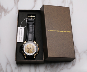 Orologio Automatico Scheletrato da Uomo con Cinturino in Pelle, <span class=keywords><strong>Marca</strong></span> Forsining OEM, Produzione Cinese - Product Image 5