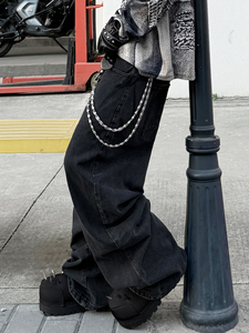 Wholesales Embroidery Baggy Denim <strong>Jeans</strong> Custom Heavyweight Vintage <strong>Work</strong> Design Wide Leg <strong>Jeans</strong> Men - Product Image 2