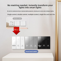 Interrupteur mural intelligent Zigbee avec panneau en verre pour maison connectée, contrôle à distance par application, fonction minuterie, commande vocale