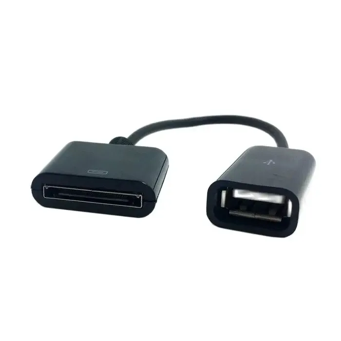 白黒ドック30ピンメス-USB2.0メスデータ充電30Pケーブル10cm