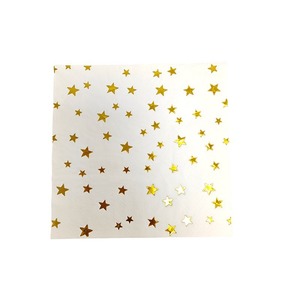 Gold Star Printed Square Paper Napkins 330mm X 330mm For Birthday Parties And Events - Product Image 4