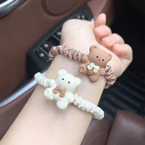 FanYue Cute Bow Bear Scrunchie INS <span class=keywords><strong>Moda</strong></span> Invierno Coletas <span class=keywords><strong>Scrunchies</strong></span> Diademas elásticas <span class=keywords><strong>2022</strong></span> - Product Image 1