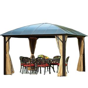 Gazebo con Doppio Tetto Apribile 3.65x3.65m, Tenda da Giardino in Alluminio di Alta Qualità per Esterni, Vendita Calda <span class=keywords><strong>2026</strong></span> - Product Image 1